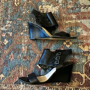 Vince Camuto Leather Wedge Heels